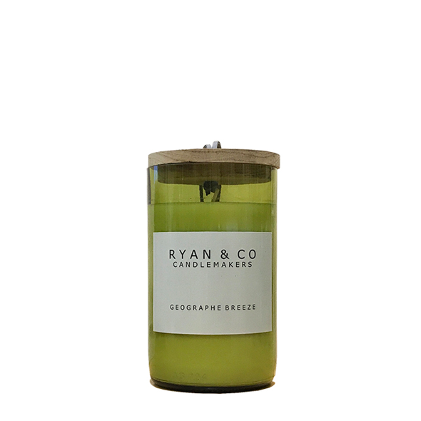 Geographe Breeze Candle Ryan & Co Candlemakers are firm believers in caring for the environment and with the support of the local restaurants and wineries they have created a sustainable product that is making little steps towards a healthier planet. This range of fragrances is inspired by the beauty of South Western Australia.