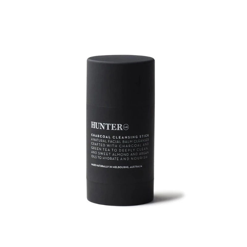 Charcoal Cleansing Stick | 50g A natural hard working cleansing balm crafted with Charcoal to cleanse and absorb impurities, Green Tea to help protect skin from cell damage, and Argan, Sesame, Almond and Coconut oils to clean, soften and nourish skin.