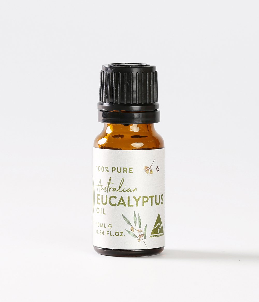 100% Pure Australian Eucalyptus Oil Known for its ability to reduce or eliminate harmful surface and airborne bacteria, as well as infections upon contact. It facilitates easy breathing, enhances feelings of relaxation, helps clear the mind, among its various other benefits.