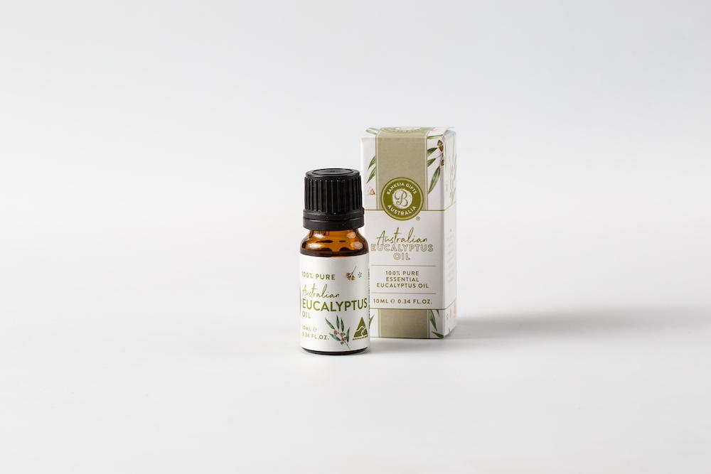 100% Pure Australian Eucalyptus Oil Known for its ability to reduce or eliminate harmful surface and airborne bacteria, as well as infections upon contact. It facilitates easy breathing, enhances feelings of relaxation, helps clear the mind, among its various other benefits.
