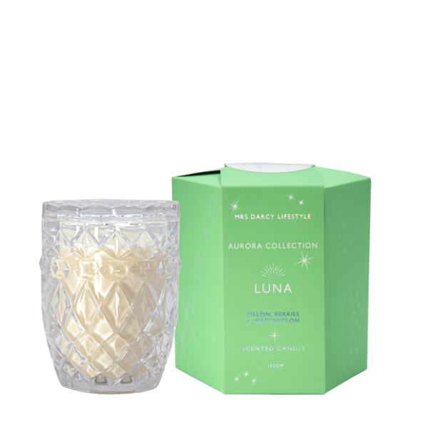 Luna Candle Luna is sweet and fresh; a delicious blend of Melon, Berries + Watermelon.Luna is sweet and fresh; a delicious blend of Melon, Berries + Watermelon.