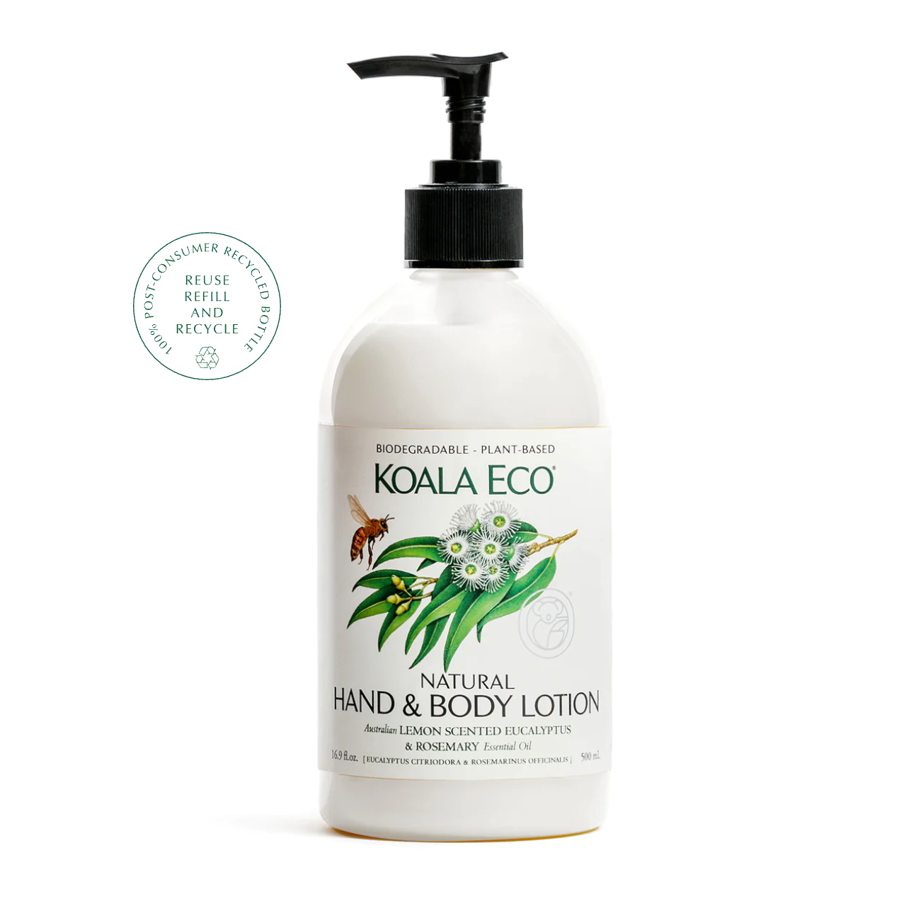 Hand & Body Lotion | Lemon Scented Eucalyptus & Rosemary Our Lemon Scented Eucalyptus & Rosemary Hand & Body Lotion combines two of nature’s super-healers and stress relievers in one powerful, aromatic formula. This biodegradable and eco-friendly plant-based formula is safe for sensitive skin.